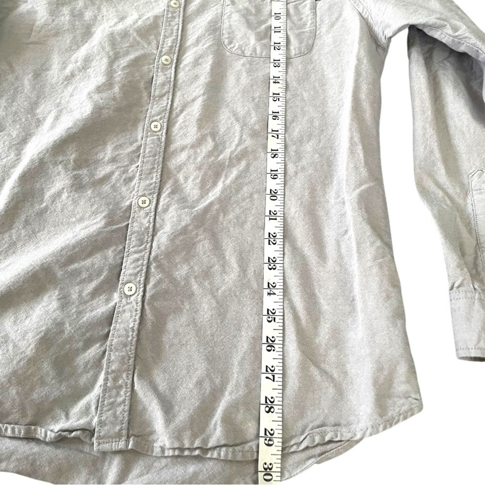 Cotton On CLASSIC FIT Light Gray Casual Button Down Shirt Long Sleeve. - Picture 7 of 7